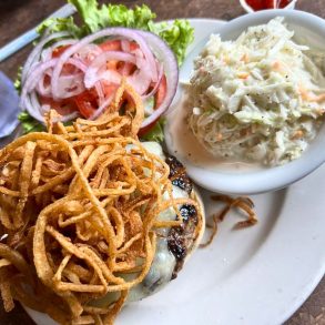 Creole Burger at Zoey's Double Hex in Manchester, Vermont