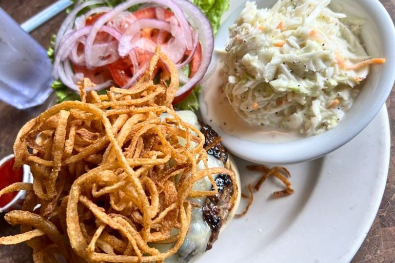 Creole Burger at Zoey's Double Hex in Manchester, Vermont