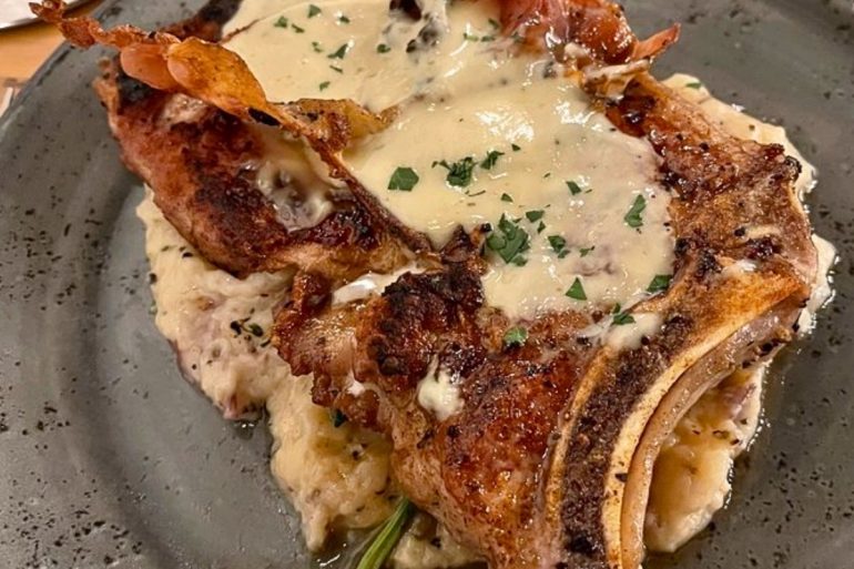 Saltimbocca Pork Chop at TASTE Italian Kitchen in Starkville, Mississippi