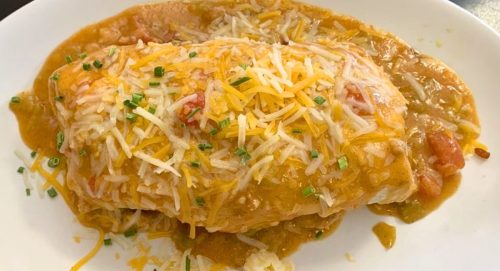 Breakfast Burrito at J's Prairie Rose in Laramie, Wyoming