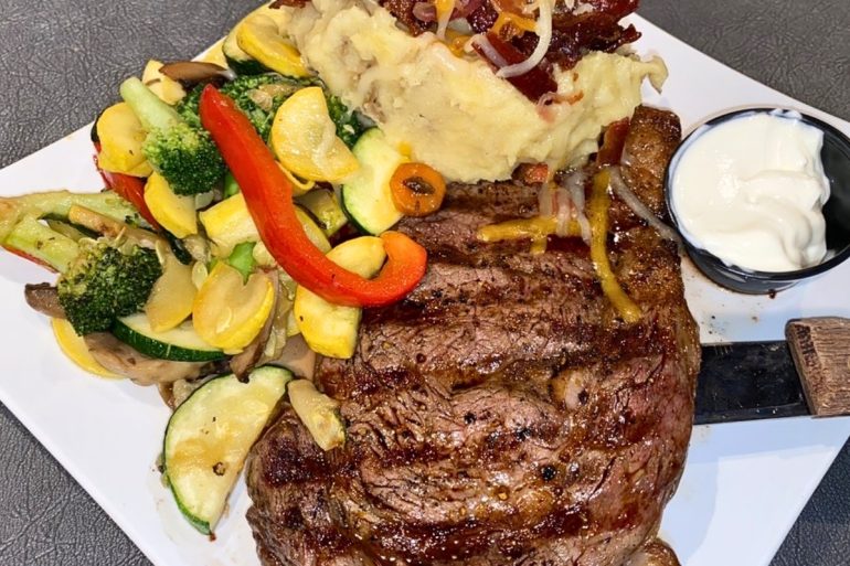 ribeye at Yellow Brix Restaurant in Carlsbad, New Mexico