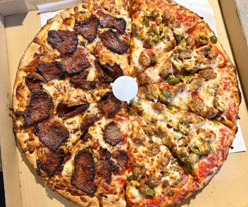 Billy the kid (left) and south of the border (right) at The Pizza Gallery in Burien, WA