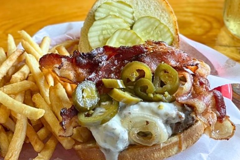 Southwest Dakota Burger at Lewie's Burgers & Brews in Lead, South Dakota
