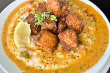 Salmon Bites and Grits at Tasty G Spot in Lauderhill, Florida