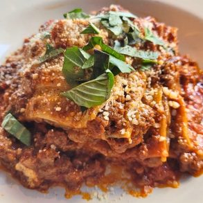 lasgana at Bacco Trattoria Italiana in Lacey, Washington