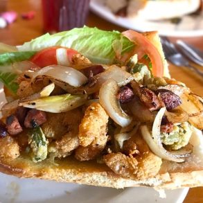Mardi Gras Poboy at Cafe' la Fleur in Laurel, Mississippi