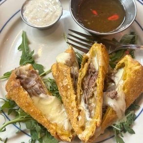 Prime Rib Egg Rolls at Old Glory Distilling in Clarksville, Tennessee