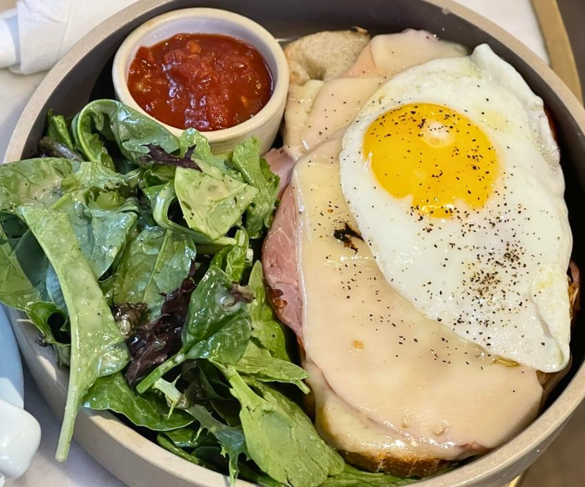 Croque Madame at Persephone Bakery in Jackson, Wyoming