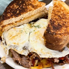 Philly Steak Hash at Lemon Tree Café in Omaha, Nebraska