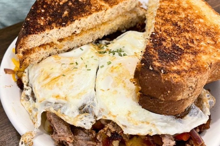 Philly Steak Hash at Lemon Tree Café in Omaha, Nebraska