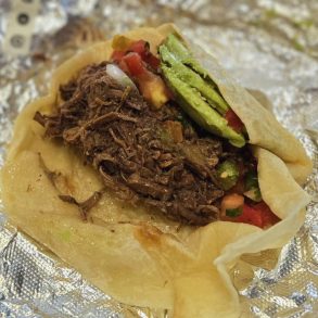 brisket taco at ladybird taco in nashville tennessee