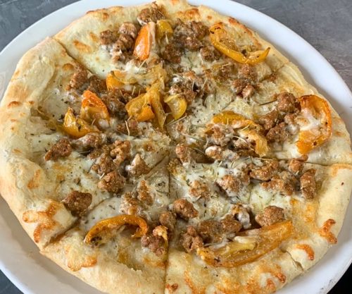 Italian Sausage Pizza at Flyover Brewing Company in Scottsbluff, Nebraska