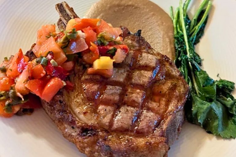 Pork Chop at Plonk in Missoula, Montana