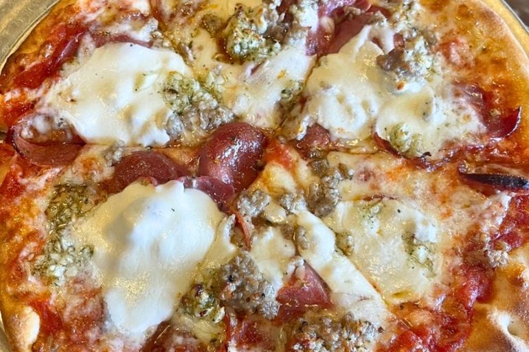 Meat Monster Pizza at Pienezza Pizza in Kissimmee, Florida