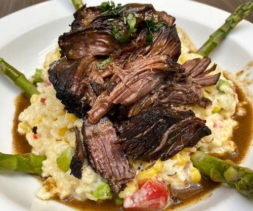 Short Rib Risotto at Laura's Bar And Grill in Smithfield, RI