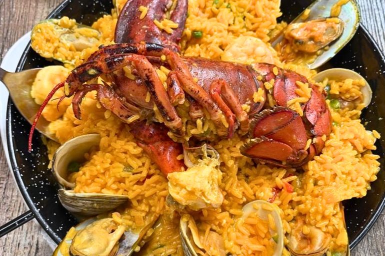 Seafood Paella at Abigail's Restaurant in Linden, New Jersey