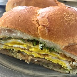 Pork Belly & Egg at Pop's Espresso Bar in New Rochelle, NY