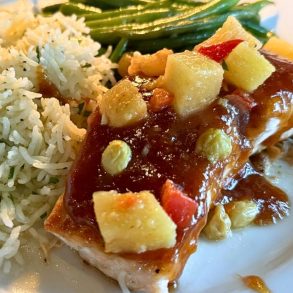 Mango Salmon at Truffles Cafe in Bluffton, SC