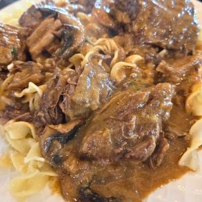 Beef Stroganoff at Ardiana’s Restaurant in Novi, Michigan