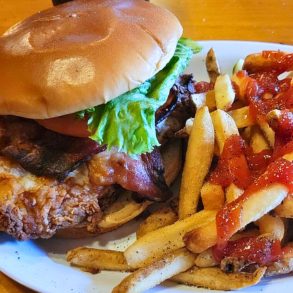Chicken Sandwich at Lookout Tavern in Killington, Vermont