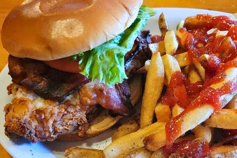 Chicken Sandwich at Lookout Tavern in Killington, Vermont