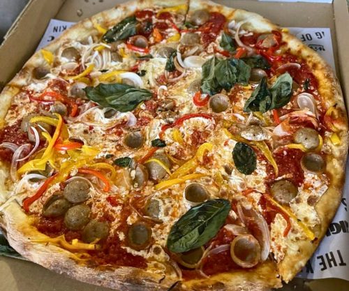 Salsiccia Pepper Onion Round at Coniglio’s Old Fashioned in Morristown, NJ