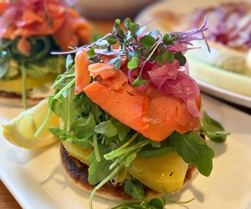 Smoked Salmon Toast at Bistro 76 Cafe & Catering in Edmonds, WA