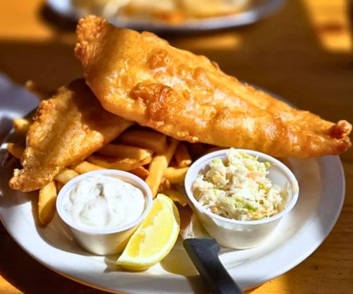 Fish-n-Chips at Lookout Tavern in Killington, Vermont
