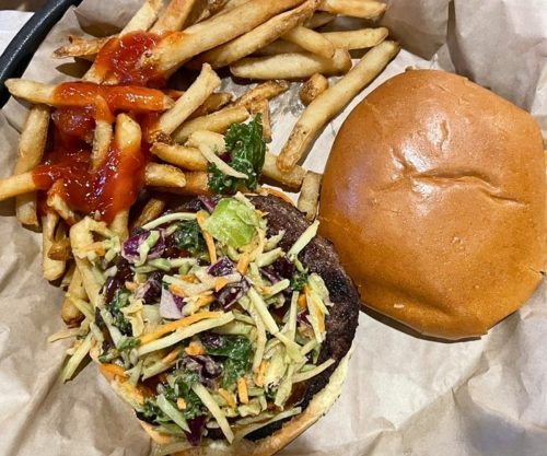 Thai Chili Burger at Black Mtn Burger in Lincoln, NH