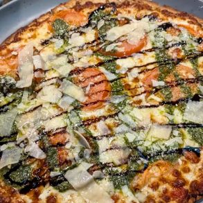 Pesto Margherita Pizza at Black Oak Kitchen & Drinks in Coventry, RI