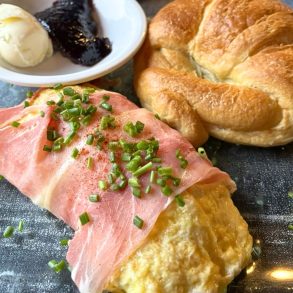Paris Omelette at La Maison Cafe in Newport, Oregon