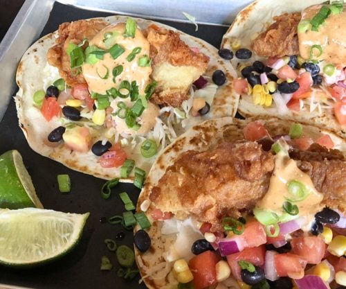 Fish Tacos at Black Oak Kitchen & Drinks in Coventry, RI