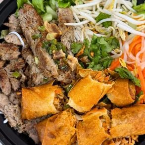 Grilled Lemongrass Pork And Egg Rolls at Nudo in Metairie, LA