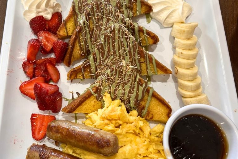 Dubai chocolate French toast combo at French Toast Cafe in Mesa, AZ