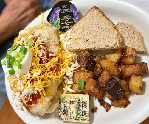Chorizo Sausage Burrito at Brother Juniper's in Memphis, Tennessee