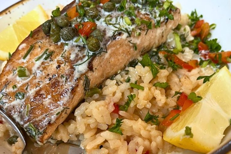 Lemon Dill Salmon at Belfre Kitchen in Delafield, Wisconsin