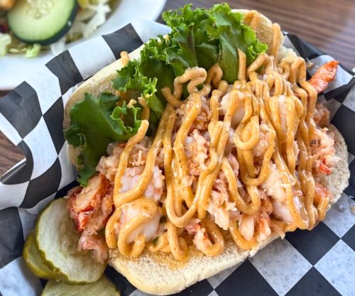 Lobster n Shrimp PO Boy at The Smoking Mule in Chamberlain, South Dakota
