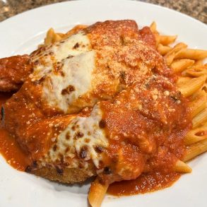 Chicken Parmesan at Petrillo's Italian Kitchen in Peabody, Massachusetts