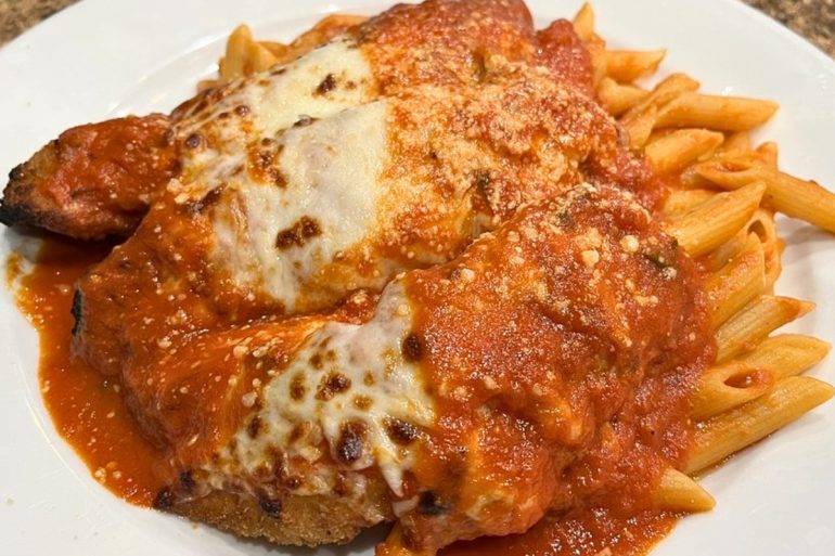 Chicken Parmesan at Petrillo's Italian Kitchen in Peabody, Massachusetts
