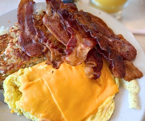 2 Eggs, Any Style at Lux Cafe in Battle Creek, Michigan