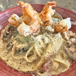 Creamy Alfredo Linguini at The Twisted Cork in Grant Pass, Oregon