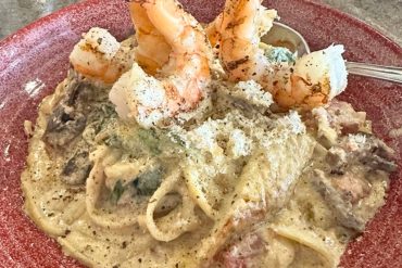 Creamy Alfredo Linguini at The Twisted Cork in Grant Pass, Oregon