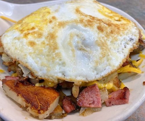 Reindeer & Cheese Skillet at Southside Grill in Anchorage, AK