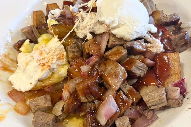 Beef Brisket Hash at Glass Onion Griddle in Allen Park, Michigan
