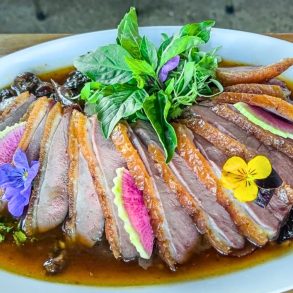 Thai Basil Duck at Lat14 Asian Eatery in Golden Valley, MN
