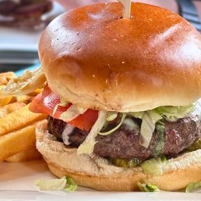 The Burger at Lost Dog Cafe & Lounge in Binghamton, New York
