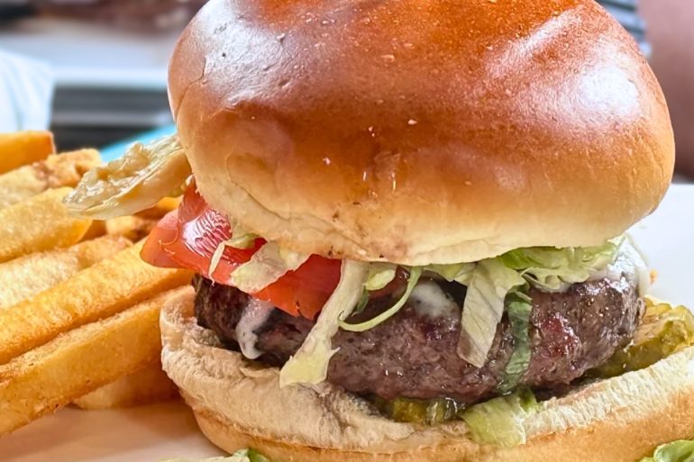The Burger at Lost Dog Cafe & Lounge in Binghamton, New York