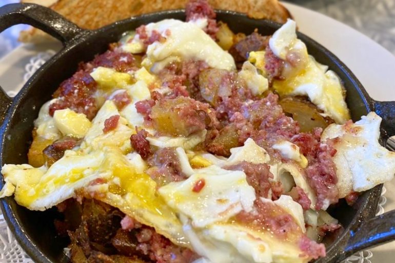 Vermonter Hash Skillet at Henry's Diner in Burlington, Vermont