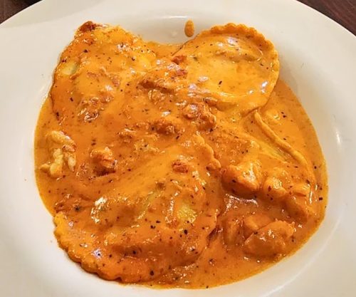 Lobster Ravioli at Luigi's in North Platte, Nebraska