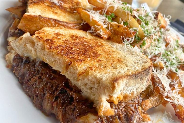 Short Rib Grilled Cheese at Modern Plate in Elmhurst, IL